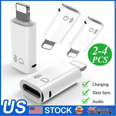 2-4 PCS USB-C 3.0 Female To 8 Pin Male Adapter For IPhone 14/13/12/11/XR/XS/SE 3 • $16.98