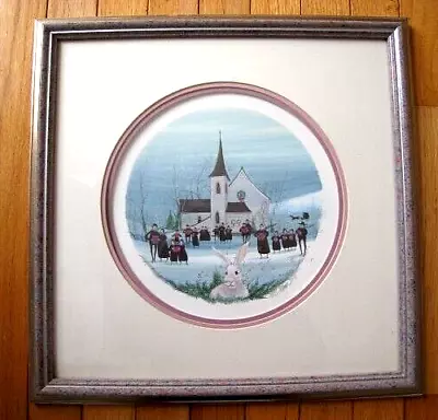 P Buckley Moss ‘’ White Christmas’’ Framed Signed Numbered Triple Matted Print • $65