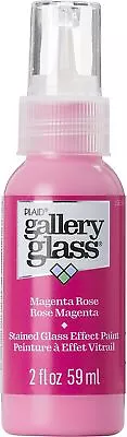 FolkArt Gallery Glass Paint 2oz-Magenta Rose FAGG2OZ-19694 • £11.24