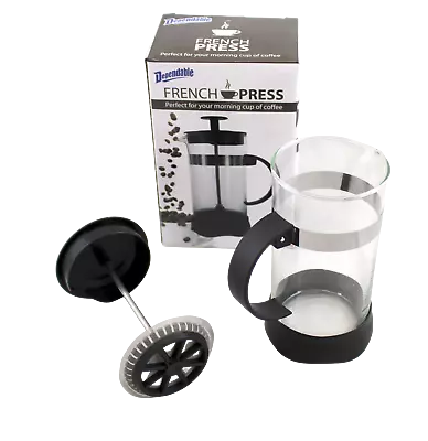 Glass Coffee Tea French Press -Stainless Steel Barista Blush 12 Ounce One Cup • $12.99