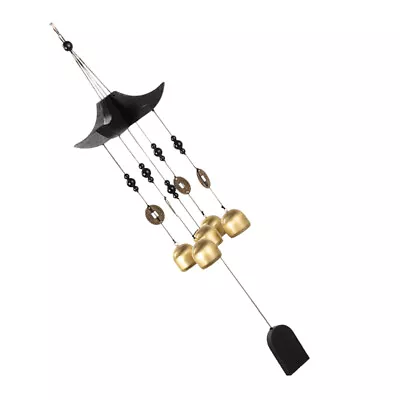  Hanging Bell Chimes Traditional Wind Outdoor Japanese Decor At Home Brass • £13.19