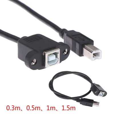 $3.99 • Buy USB 2.0 Type B Male To Type B Female Printer Extension Cable With Panel Mount&io