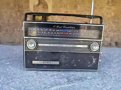 $60 • Buy Crown 16 Transistor Solid State, Vintage Crown Portable Radio Transistor