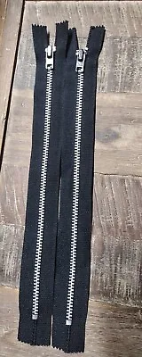 (Lot Of 2) Talon 9  BLACK Metal Zipper Lot *USA Made* Vintage NOS • $14.24