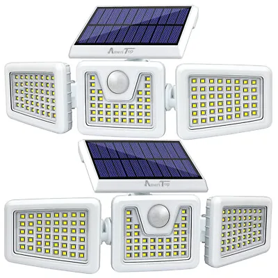 2 Pack Solar Lights Motion Sensor Outdoor IP65 Waterproof LED Adjustable Heads  • $37.99