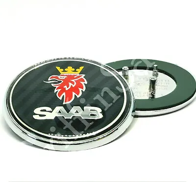 Saab Carbon Fibre Bonnet Hood Front Badge Emblem 93 95 9-3 9-5 03-10 12844161 • $19.69