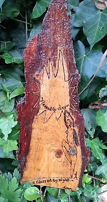 Oak Hare Goddess Free Standing Plaque Hand Crafted Shamanic Pagan Crystals OOAK • £15