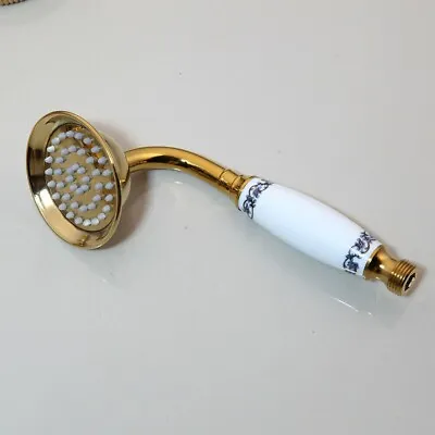 £16.19 • Buy Luxury Gold Bathroom Handheld Shower Head Telephone Style Hand Held Shower Head