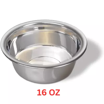 Pets Small Lightweight Stainless Steel Dog Bowl Food And Water Dish Natural • $3.86