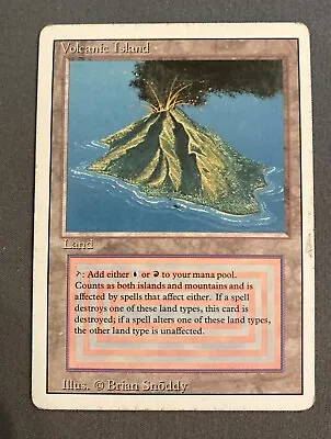 MTG Volcanic Island Revised Edition Rare - Excellent Conditon • $525