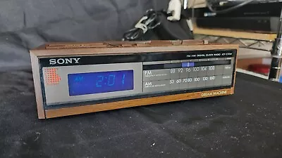 SONY Dream Machine Digital Alarm Clock Radio AM/FM ICF-C70W Wood Tested Works • $25