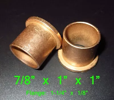 7/8 X 1 X 1 ~ Flanged Oilite Bronze Bushing Bearing Spacers ~ Free Ship! • $11.95