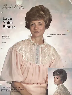 Martha Pullen Signed Instruction Sheets For Lace Yoke Blouse Vintage • $6.39