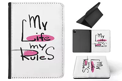 Case Cover For Apple Ipad|my Life My Rules Motivation Quote • £27.86