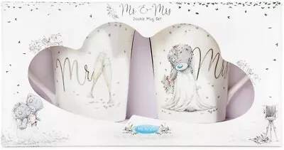 Me To You Mr & Mrs Double Mug Gift Wedding Set Gift Boxed • £18.99