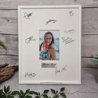 $50 • Buy White Memorial Signature Frame 4x6 Photo - Made To Order Custom Gift