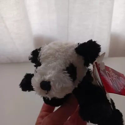 Russ Flopples Panda Bear Mini Plush Soft Toy Beanie 4.5 Inch With Tags • £7