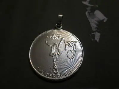 Michael Jackson Coin Pendant Made Sterling Silver 925-handicraftt • $230