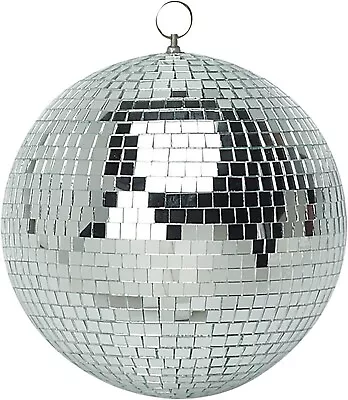 Disco Ball Silver Mirror Hanging Glitter Ball For DJ Dance Party Parties - 20cm • £12.99