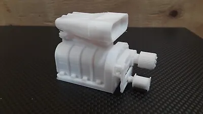 Supercharger Blower V8 Rc Car Model Engine 3D Printed 1:10 Scale  • $24