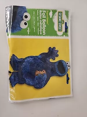 XL 35  Cookie Monster Sesame Street Super Shape Mylar Foil Balloon Decoration • $8.99