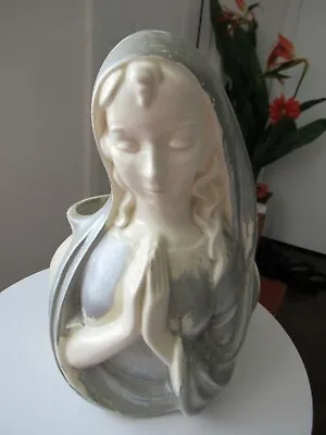 Oversize Virgin Mary Vtg Planter Statue Christianity Ceramic Catholic Church • $65.99