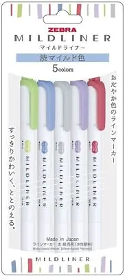 Zebra Mildliner 5 Color / Double-Sided Highlighter Marker / WKT7-5C-NC-N • $14.60