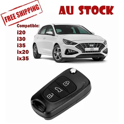 HYUNDAI Car Key Shell Fob Case I20 I30 I35 Ix20 Elantra Replacement Remote Flip • $6.95