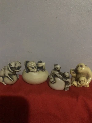 £28 • Buy Japanese Netsuke Resin Set Of 4