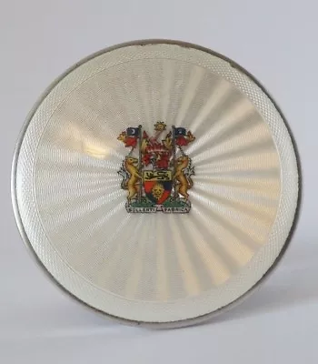 £154 • Buy Silver Art Deco Guilloche Enamel Compact - Deakin & Francis - 1969