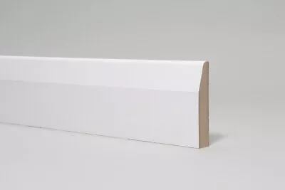 Skirting Board  White Primed MDF  Chamfered  94 X 14 X 2700mm • £96