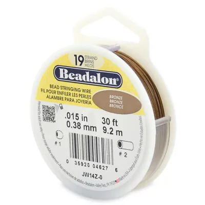 Beadalon 19 Strands Bead Stringing Wire Stainless Steel * Many Colors & Sizes • $15.29