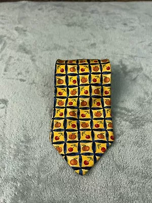 St Michael Marks Spencer Neck Tie  100% Silk Orange Fruit Classic Width Mens • $17.09