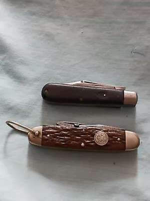 2 Vintage Rermington Folding Knives Boy Scout 4 Blade 2 Blade R1072 • $32