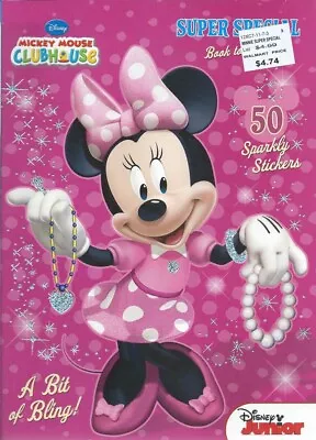 64 Page Minnie Mouse Bling Coloring Book Stickers Children Girl Kids • $4.74