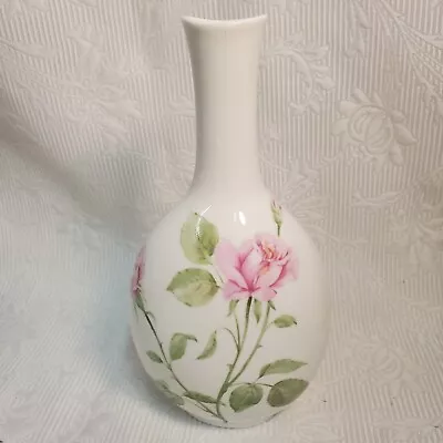 Mikasa June Rose Bud Vase 8 1/8  - Bone China - Excellent Condition • $22