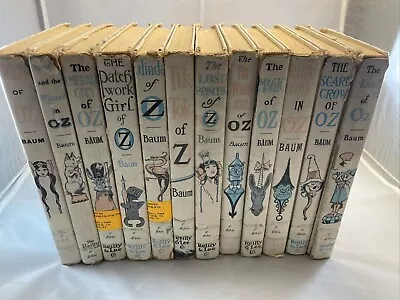 Vintage Wizard Of Oz Books (Set Of 12 ) L. Frank Baum White Cover 1904-1920 • $275