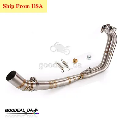 Motorcycle Exhaust Full Front Connect Mid Pipe For Kawasaki Ninja 400 250 Z400 • $149.04