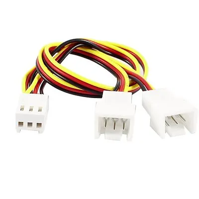 2 X  Computer PC Fan Power Y Splitter Cable Connector Adapter 3-Pin To 2x 3-Pin • $11.94