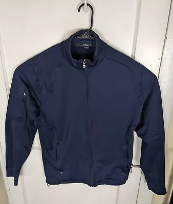 Y2K Ralph Lauren RLX Golf Performance Track Jacket Men L Navy Stretch Zip Pocket • $35