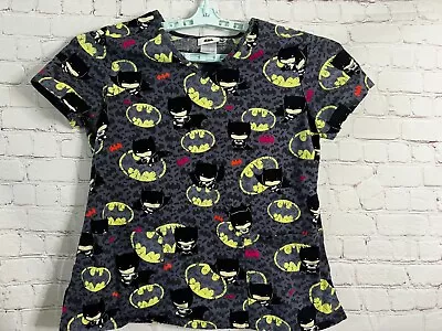 Batman Womens Short Sleeve Scrub Top Size Medium • $12.96