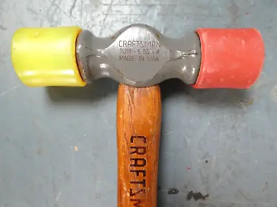 Vintage Craftsman 6oz Soft Face Hammer Rubber & Nylon 38298 Hickory Made In USA • $45