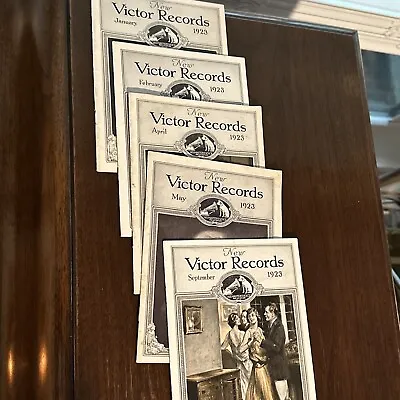 Group Of 5- 1923 Victor Records Monthly Catalogs Phonograph Victrola • $100
