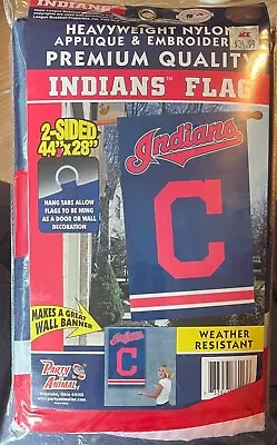 Cleveland Indians Flag 44 In X 28 In Navy Red Two Sided Heavyweight Nylon MLB • $19.92