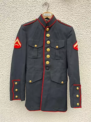 USMC Marine Corps Blues Dress Jacket Coat Military Tunic-35  Chest • £24.95