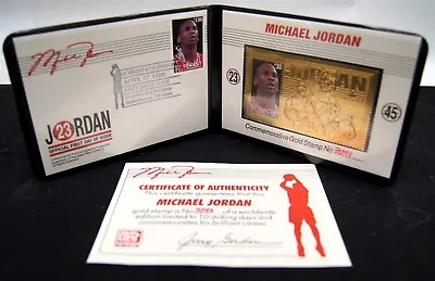 Upper Deck Michael Jordan 1st Day Of Issue Commemorative Gold Stamp #3293 W/COA • $29.95