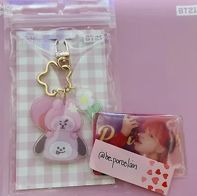 [US Seller]BTS BT21 Official Acrylic Keyring Spring Come Again ChimmyKookyTata • $15