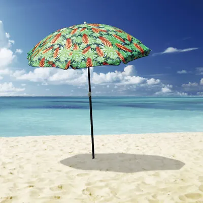 $64.99 • Buy 1.8m Beach Umbrella Block 99.99% UV Waterproof Perfect For Outdoor Activities