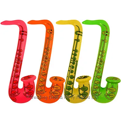 75cm Inflatable Blow Up Saxophone 70s 80s Disco Birthday Party Decor Photo Prop • £1.78