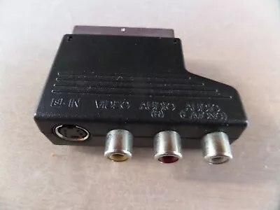 Switchable 7 Pin Scart Male To Female S-Video 3 RCA Audio Adapter Converter • £6